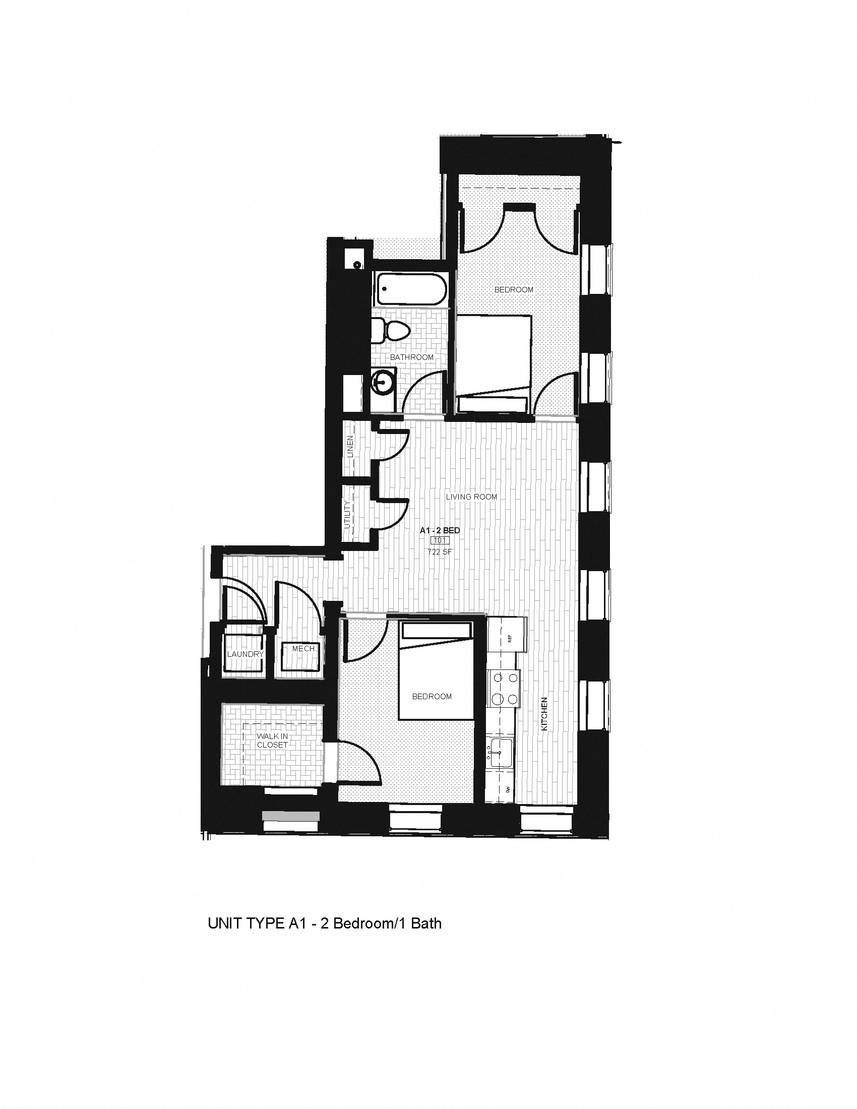 Franklin Lofts and Flats Floor Plan Diagram A1